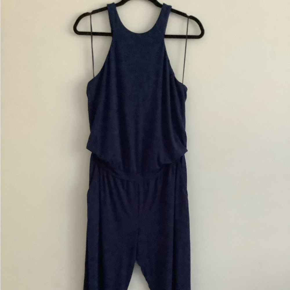 Tart Deep Blue Sleeveless Jumpsuit
